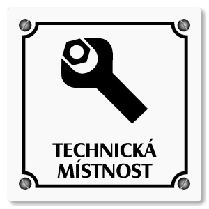 Technická místnost, 148x148mm, bílá, Kansas